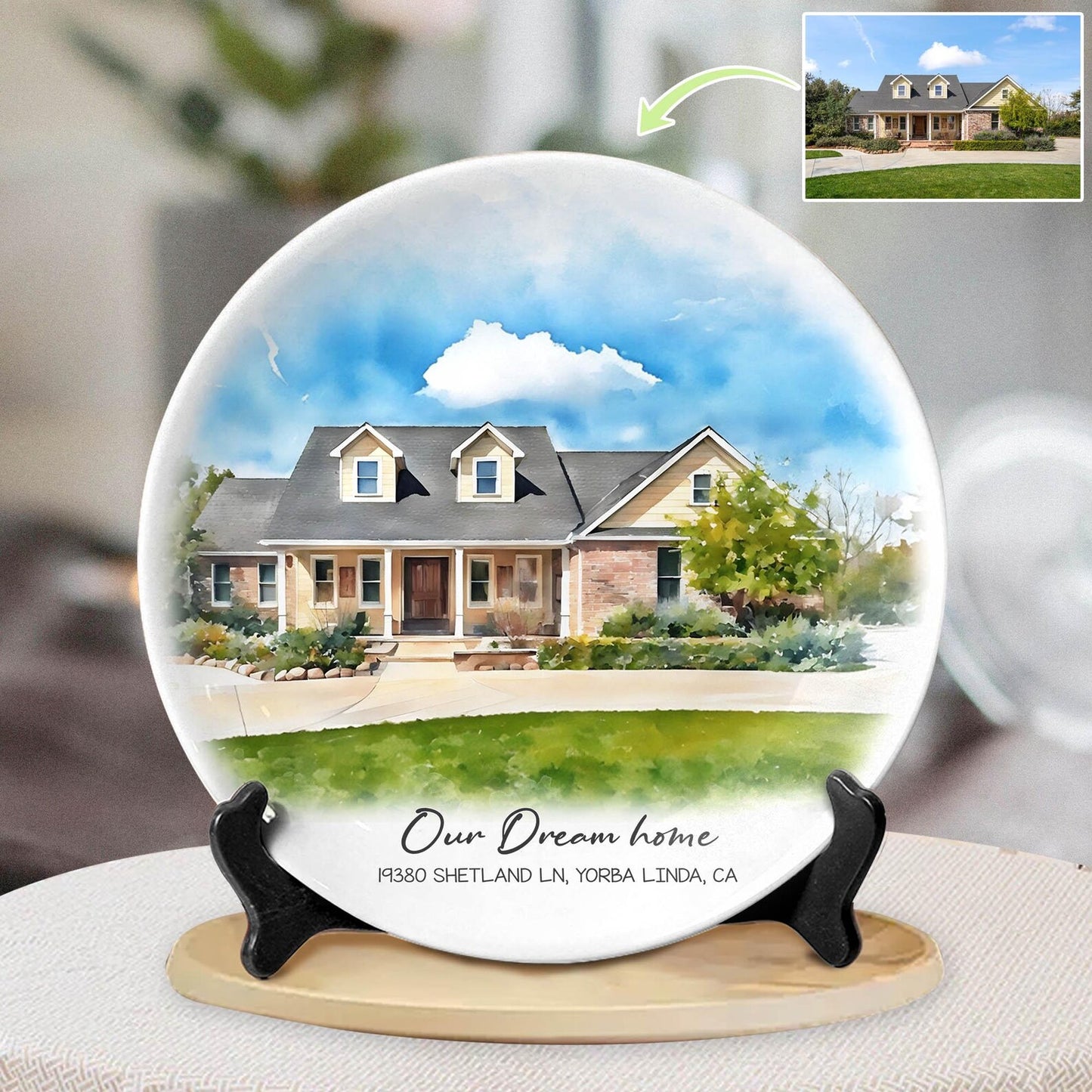 Personalized House Plate Decorative P811V4P0