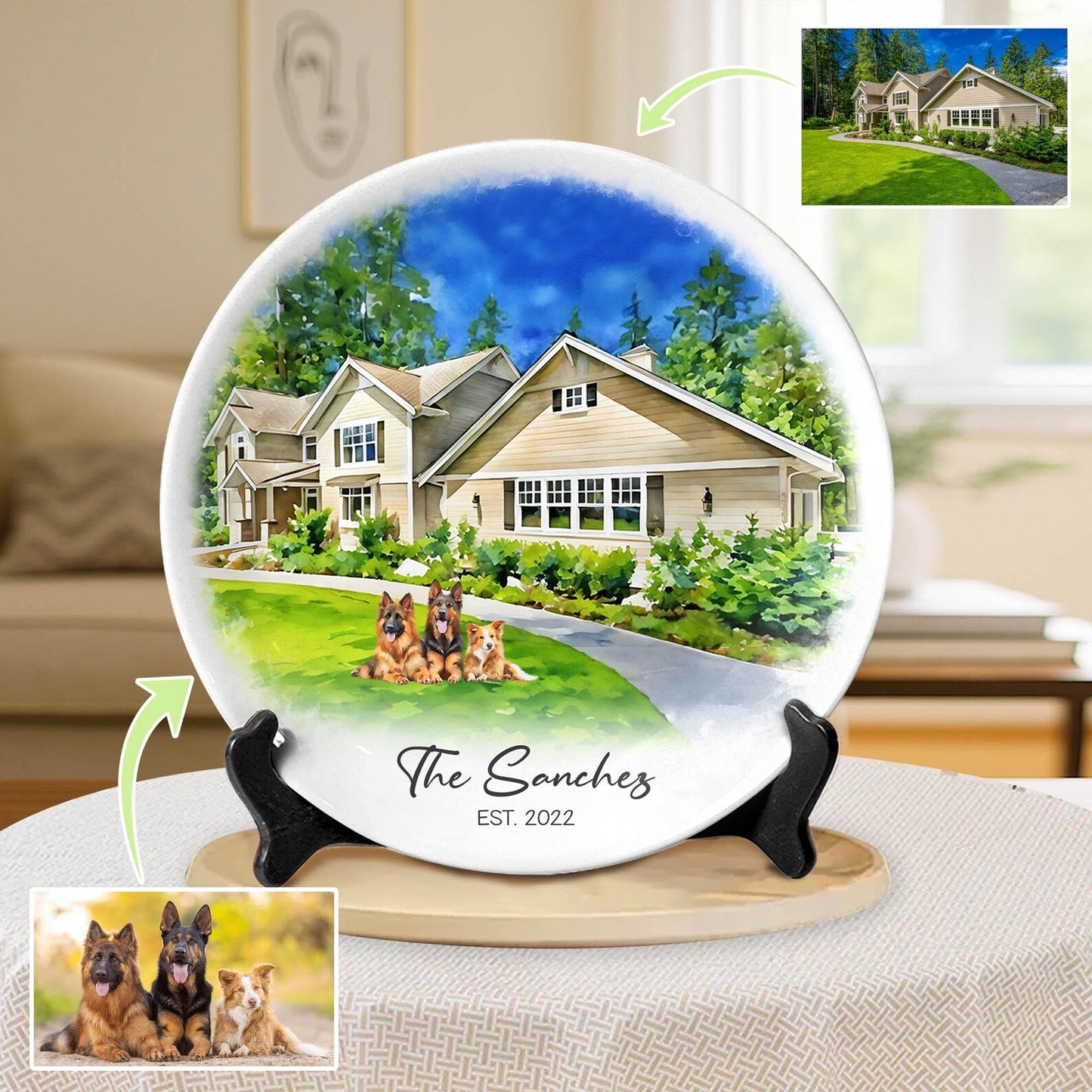Personalized House Plate Decorative P811V4P0