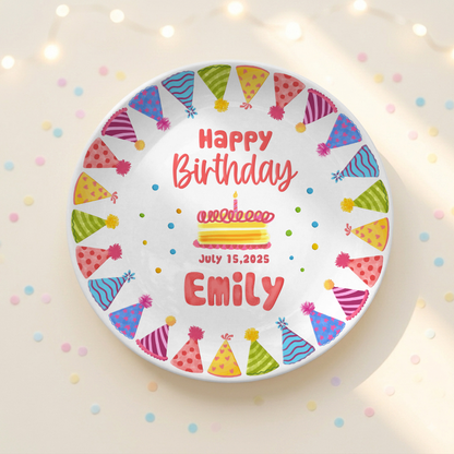 Candle Celebration Keepsake Custom Name Ceramic Personalized Birthday Plate P820QS70