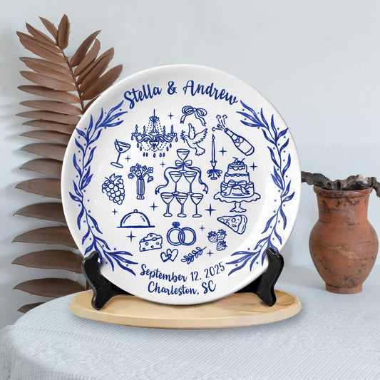 Personalized Bridal Platter with Names  Wedding gifts P721CBD0