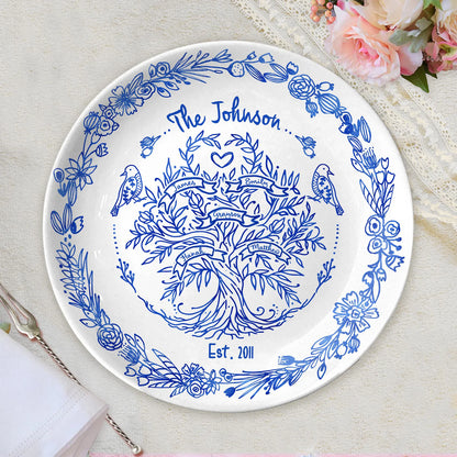 Personalized Family Tree Plate D916ZOF0