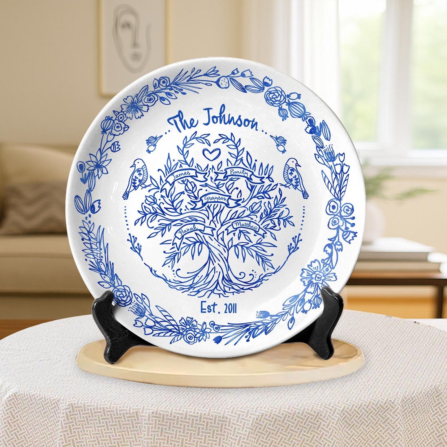 Personalized Family Tree Plate D916ZOF0