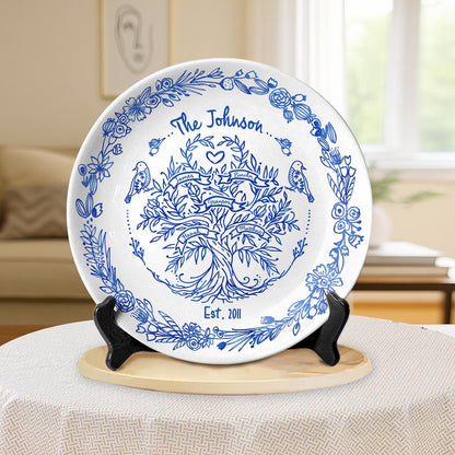Personalized Family Tree Plate D916ZOF0