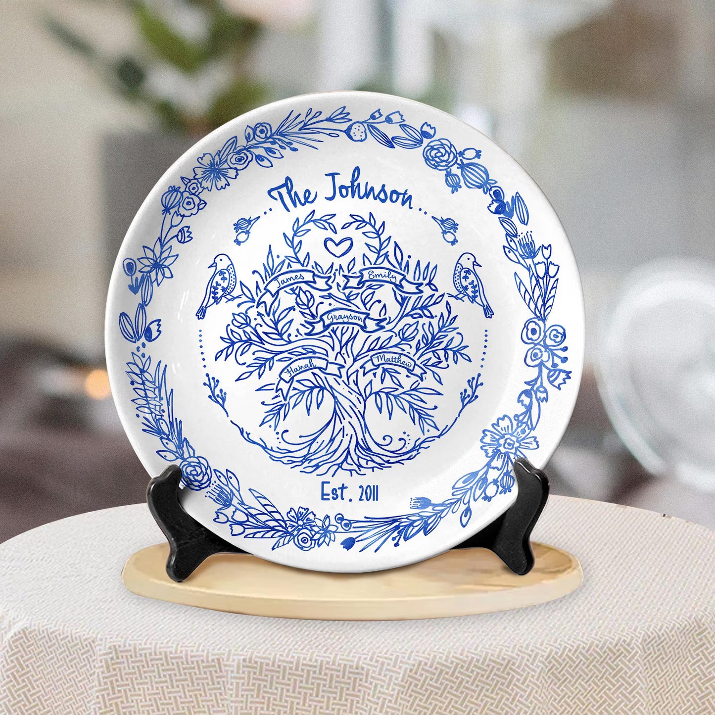 Personalized Family Tree Plate D916ZOF0