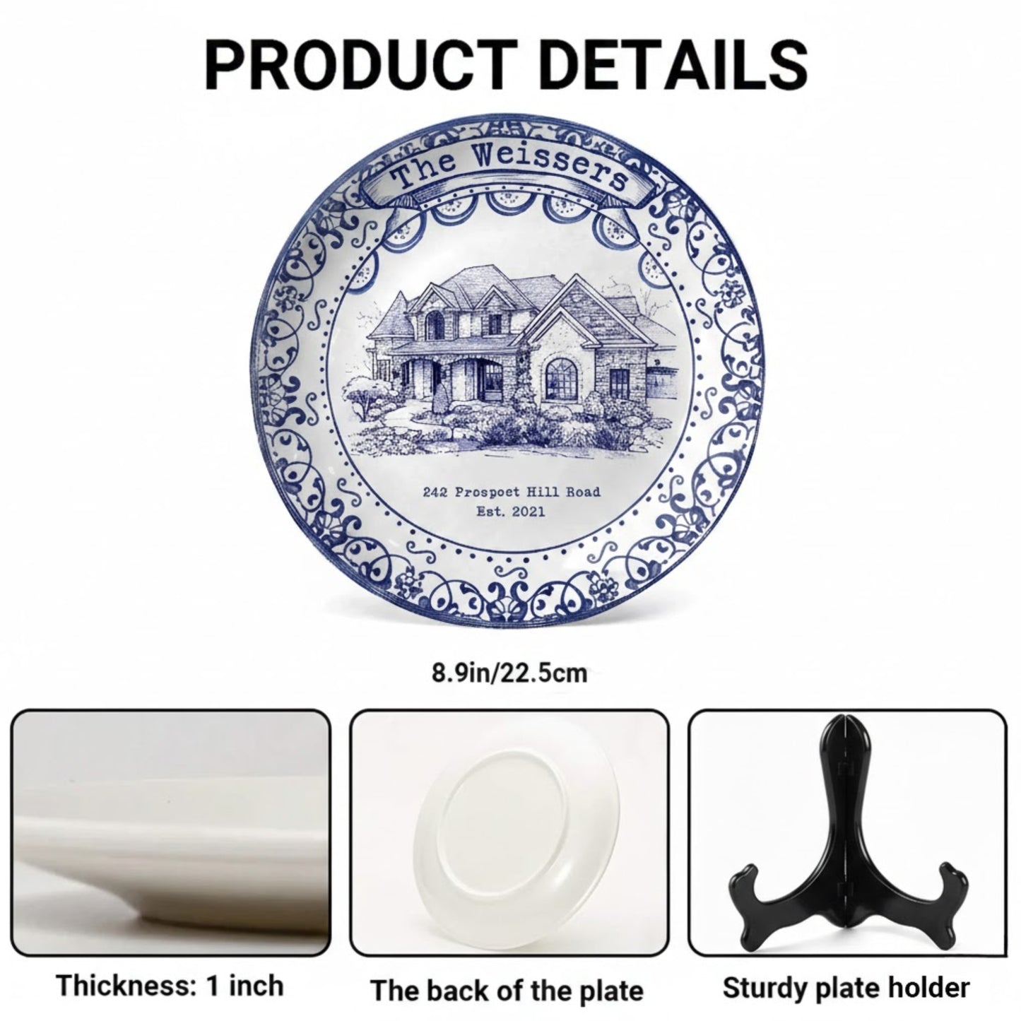 Personalized House Plate Decorative P514LDH0