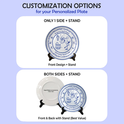 Delft Blue Personalized Birth Plate P525KW60