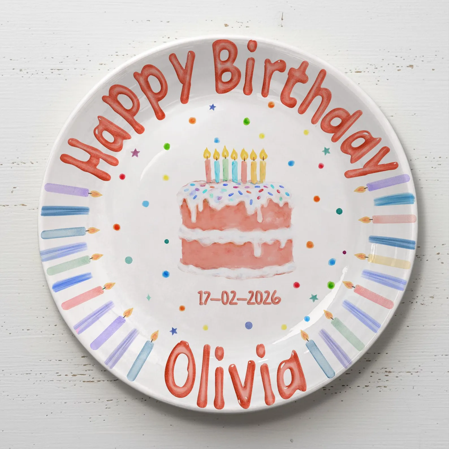 Personalized Birthday Plate Gift P411QLF0a1