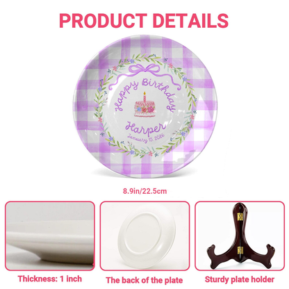 Personalized Birthday Plate Gift P4219X90