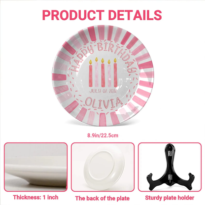 Personalized Birthday Plate Gift P427CYE0
