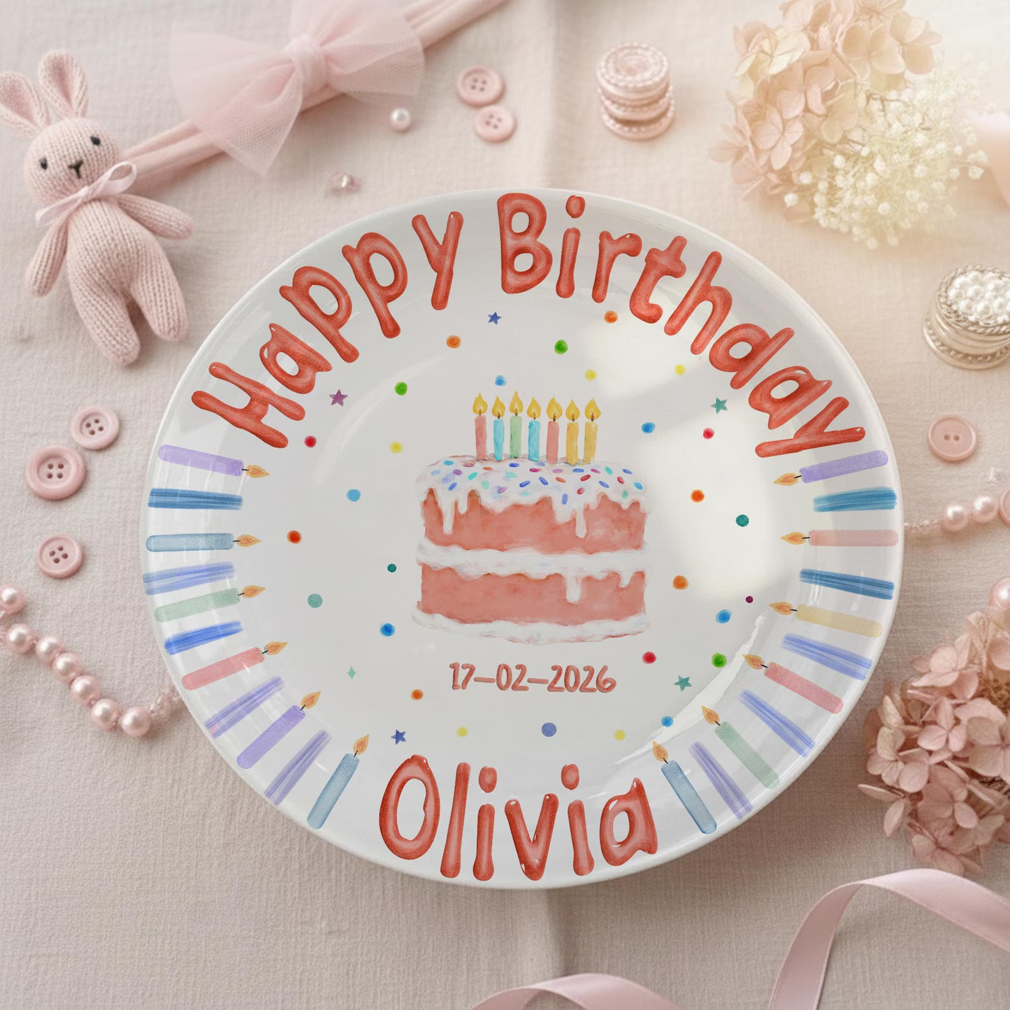 Personalized Birthday Plate Gift P411QLF0a1