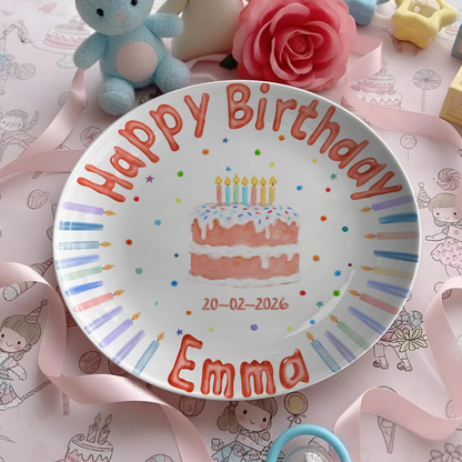 Personalized Birthday Plate Gift P411QLF0a1