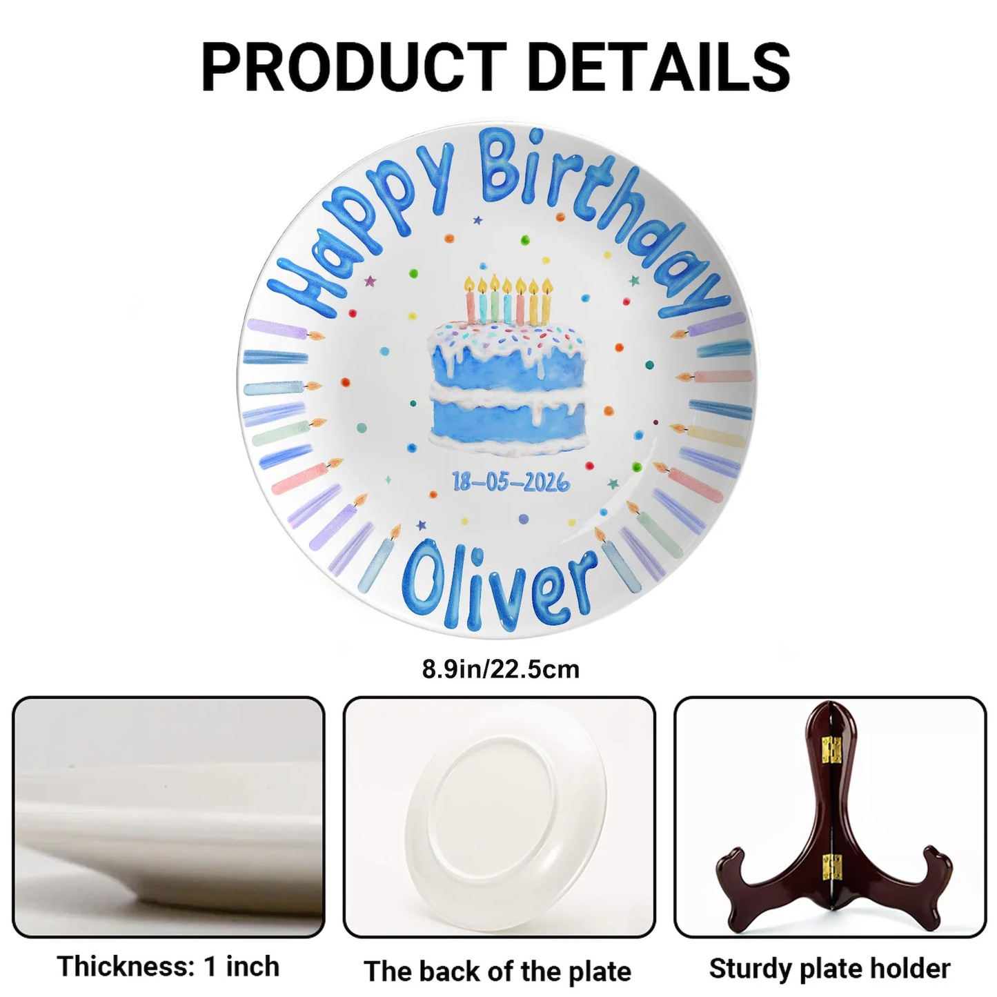 Personalized Birthday Plate Gift P411QLF0a2