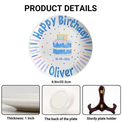 Personalized Birthday Plate Gift P411QLF0a2