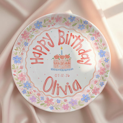 Personalized Birthday Plate Gift P3188D40