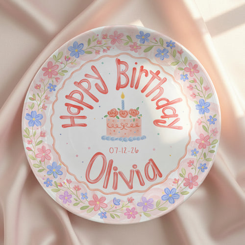 Personalized Birthday Plate Gift P3188D40