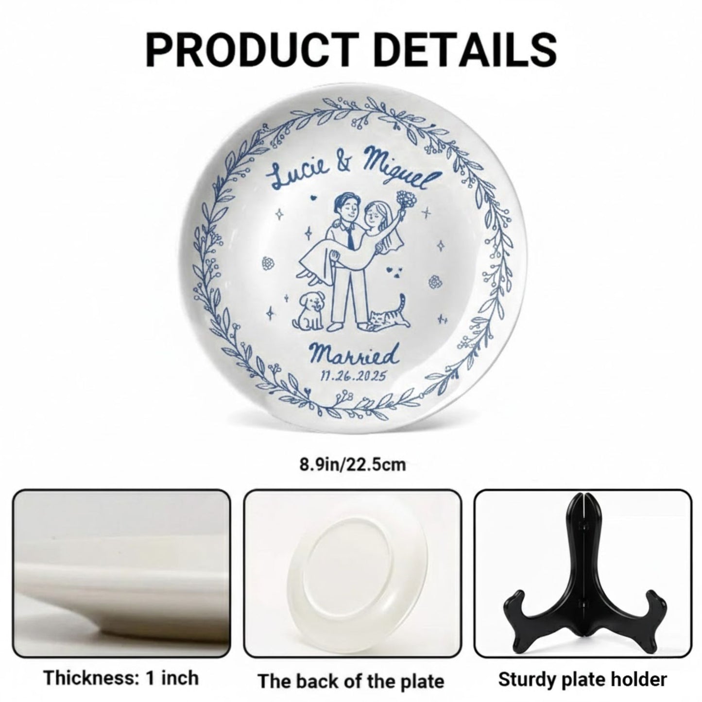 Personalized Wedding gifts Custom Couple Portrait P1018EKN0