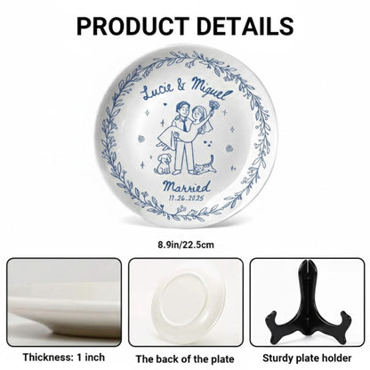 Personalized Wedding gifts Custom Couple Portrait P1018EKN0